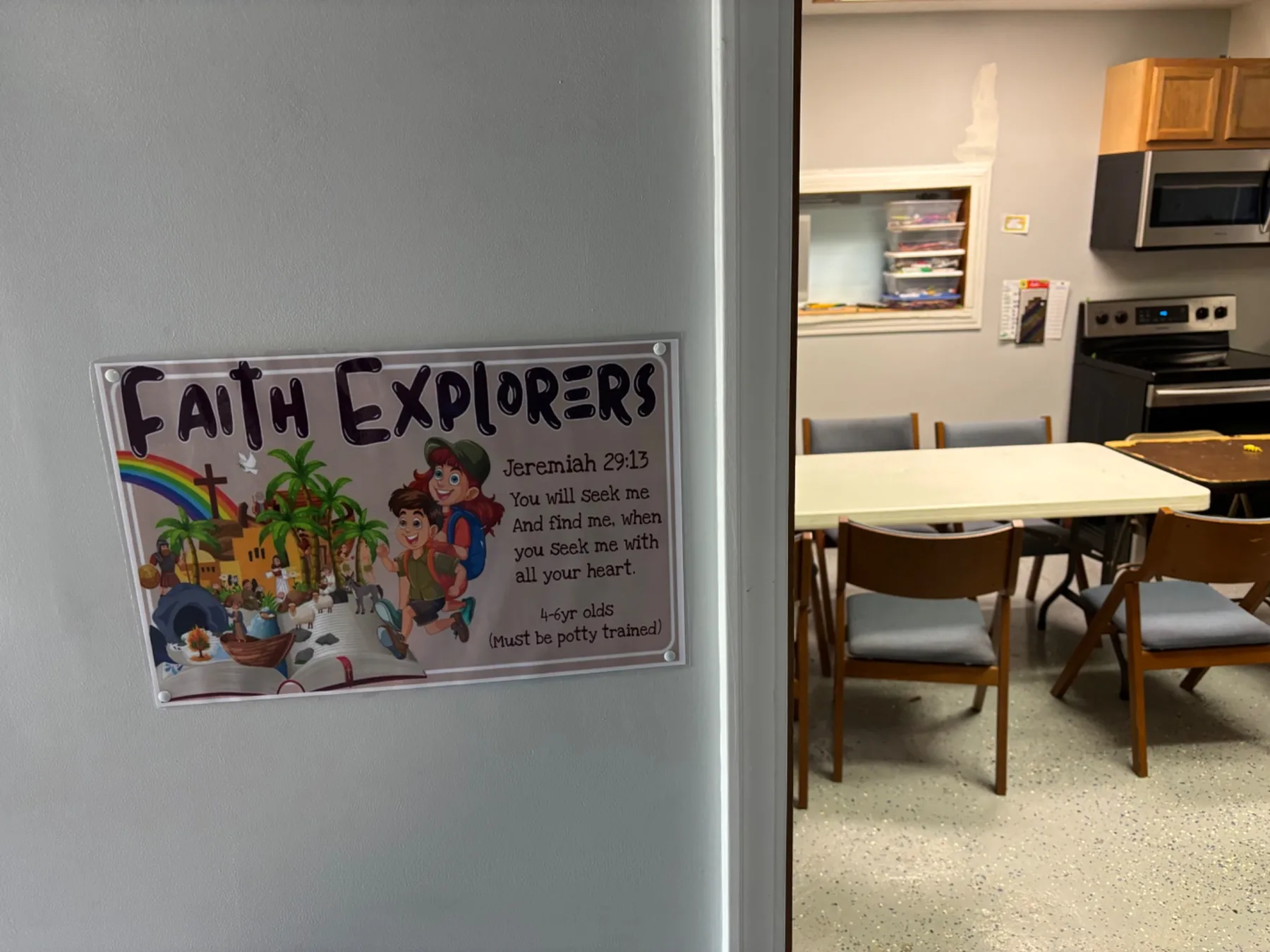 Classroom at Faith Revolution Church for children ages 4 to 6